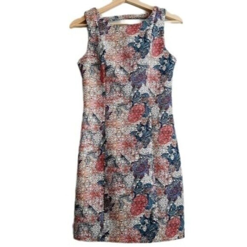 H&M / Floral Kaleidoscope Bodycon Sheath Dress Sz S
